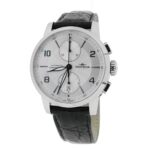 Orologio Mondia Uomo Automatico Cronografo in Acciaio e Pelle - 1-618-2