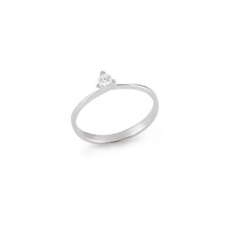 Anello Solitario Artlinea in Oro Bianco con Diamante - AD050-LB