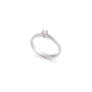 Anello Solitario Artlinea in Oro Bianco con Diamante - AD078-LB