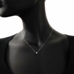 Collana Punto Luce Artlinea in Oro Bianco con Diamante - CD064-LB