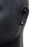 Orecchini Artlinea in Oro Bianco con Diamanti - Stella - OD037-LB