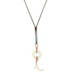 Collana 1AR in Metallo Rosè e Brunito e Pietra Bianca - 000EXH1184000
