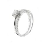 Anello Davite & Delucchi in Oro Bianco con Diamanti - AA030608OS