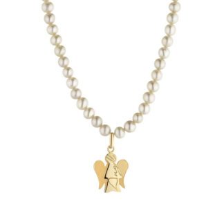 Collana Roberto Giannotti in Oro Giallo con Perle - Angeli - NKT182