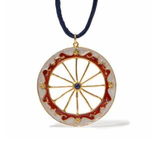 Collana Isola Bella in Argento e Tessuto con Smalti | Ruota – 20000240