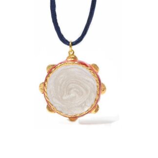 Collana Isola Bella in Argento e Tessuto con Smalti | Tamburello – 20000259