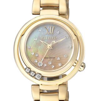 Orologio Citizen Eco Drive da Donna in Acciaio Dorato e Diamanti - L - EM0325-55P