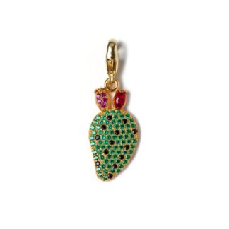 Charm Isola Bella in Argento e Smalto | Pala Fico d'India - Lapilli - 20000140