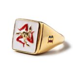 Anello Isola Bella in Argento e Smalti | Trinacria - 20000123
