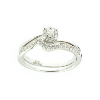 Anello Davite & Delucchi in Oro Bianco con Diamanti - AA0306050S