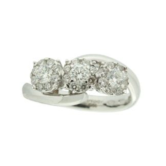 Anello Davite & Delucchi in Oro Bianco con Diamanti - AA030607OS