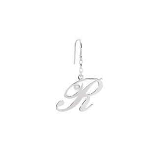 Mono Orecchino con Iniziale Artlinea in Argento e Swarovski - ZOS1/IN-LB