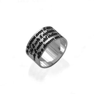 Anello Ego You Argento brunito personalizzabile Incisione - ANAG264G