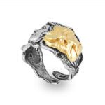 Anello Gerardo Sacco in Argento e PVD Oro