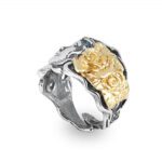 Anello Gerardo Sacco in Argento e PVD Oro