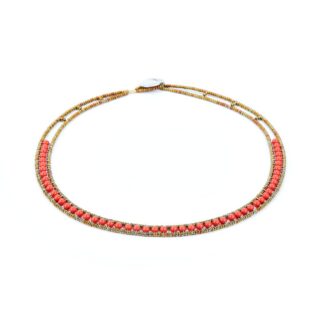 Collana Ziio Donna Argento Murano Pasta di Corallo - Oranred - NK GIRO ORANRED