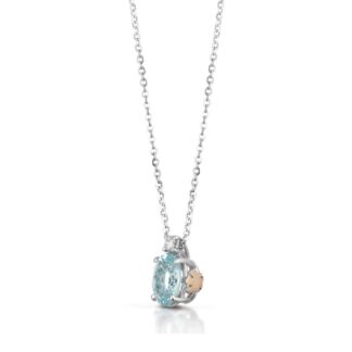 Collana Roberto Giannotti in Oro Diamanti e Acquamarina - Angeli - LUXAM01