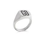 Anello Mignolo Filodamore Quadrato Numeri Parole Argento - AN219A