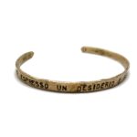 Bracciale Bangle Filodamore Numeri Parole Punzonato Oro Rosa - BR183R-P