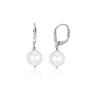 Orecchini Mabina in Argento con Zirconi e Perle - 563119