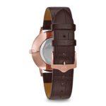 Orologio Bulova Uomo Acciaio Rosè Pelle Marrone - 97A126
