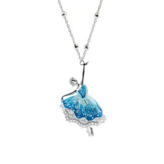 Collana Artlinea in Argento e Smalto | Ballerina Grande - ZCL1058-MB