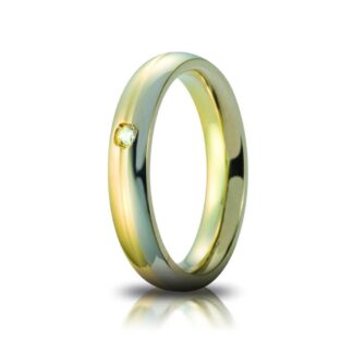 Fede Unoaerre Oro Bicolore Diamante