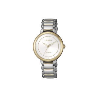 Orologio Citizen Acciaio Bicolore Donna Solo Tempo Eco Drive - Lady - EM0674-81A