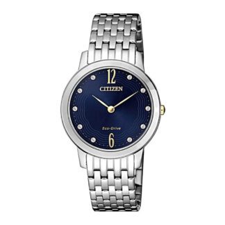 Orologio Citizen Acciaio Bicolore Donna Solo Tempo Eco Drive Zirconi - Lady - EX1498-87L
