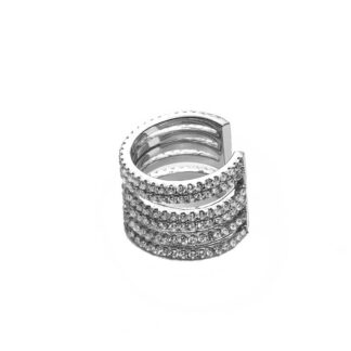 Anello Donna 4US Cesare Paciotti Argento Zirconi - Ursula - 4UAN2433W