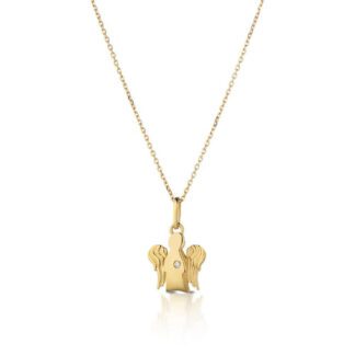 Collana Roberto Giannotti in Oro Giallo con Diamante - Angeli - NKT264