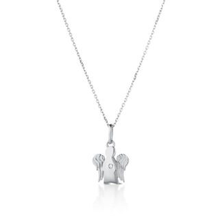 Collana Roberto Giannotti in Oro Bianco con Diamante - Angeli - NKT264B
