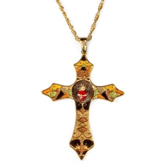 Collana Isola Bella Argento Dorato Smalti Sacro Cuore - 20000845