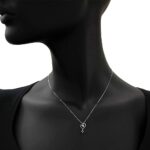 Collana Artlinea in Oro Bianco con Diamante e Rubino - CD046-LB