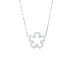 Collana Artlinea in Oro Bianco con Diamanti | Fiore - CD388-4B