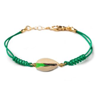 Bracciale Isola Bella Argento Dorato Tessuto Smalti - Pistacchio - 20000868
