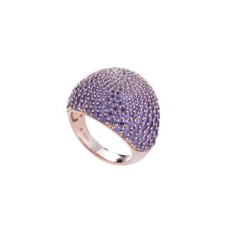 Anello Tatiana Fabergé Argento Rosato Zirconi Viola - N° 9 - 9R01RAM