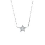 Collana Artlinea in Oro Bianco con Diamanti | Stella - CD477-LB
