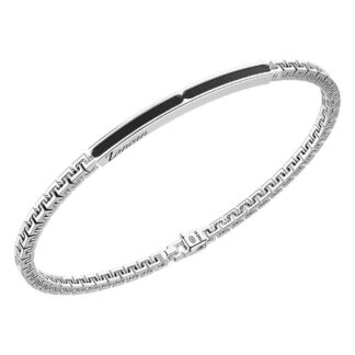 Bracciale Zancan Argento Rilievo Nero - Insignia 925 - EXB727