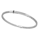 Bracciale Zancan Stile Greco Argento Spinelli Neri - Insignia 925 - EXB817