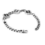Bracciale Uomo 4US Acciaio Zirconi Bianchi - 4UBR0895