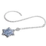 Collana Donna 4US Ottone Zirconi Azzurri - Snow Flakes - 4UCL1229W