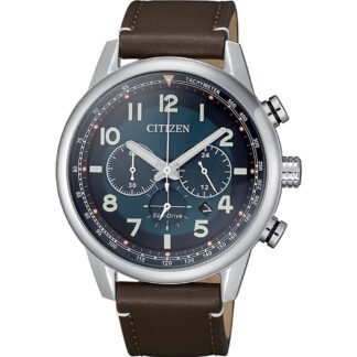 Orologio Citizen Eco Drive Cronografo Acciaio Pelle - Millitary - CA4420-13L
