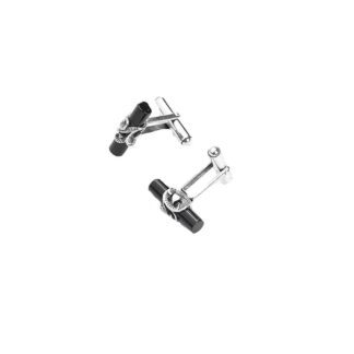 Gemelli Cesare Paciotti in Argento con Onice - Black Horn - JPGE1726V