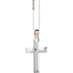 Collana Zancan Oro Ciondolo Croce Diamante - EC817