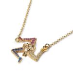 Collana Isola Bella Argento Dorato Smalti Cristalli - Trincaria - 20000947