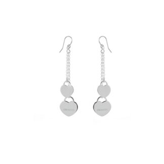 Orecchini Pendenti Unoaerre Argento Cuori - Silver - AG1294