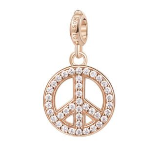 Charm Rosato Argento PVD Rosè simbolo Pace - Storie - Z021