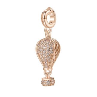 Charm Rosato Argento PVD Rosè Mongolfiera - Storie - Z028