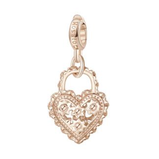 Charm Rosato Argento PVD Rosè Lucchetto - Storie - Z056